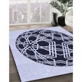 thumbnail image 3 of Ahgly Company Tapis d'Intérieur Lavable à la Machine, Carré, Transitionnel, Lilas Pâle Violet, Tapis de Zone, 7 Pieds Carré, 3 of 7