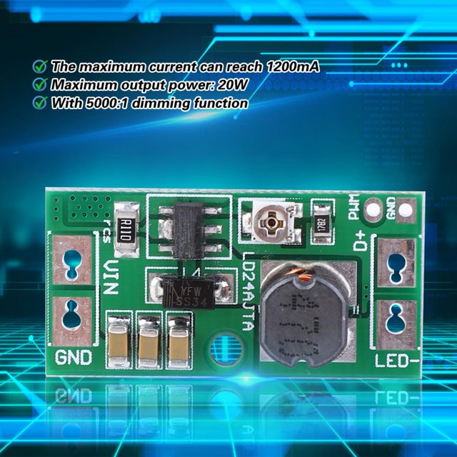 Domqga 2 Pcs LD24AJTA Conduit Carte 20W Dc625v Réglable PWM Contrôlé Convertisseur Dcdc, Conduit Régulateur PWM, Conduit Carte Pilote