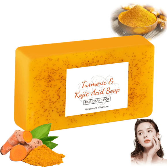 EIMELI Koji Acid Soap for Dark Spots 2024 New Turmeric Soap for Face and Body Kojic Acid Soap Skin Brightening Tumeric Soap for Dark Spots Hand Soap Bar Face Bar Deep Cleansing Face Was
