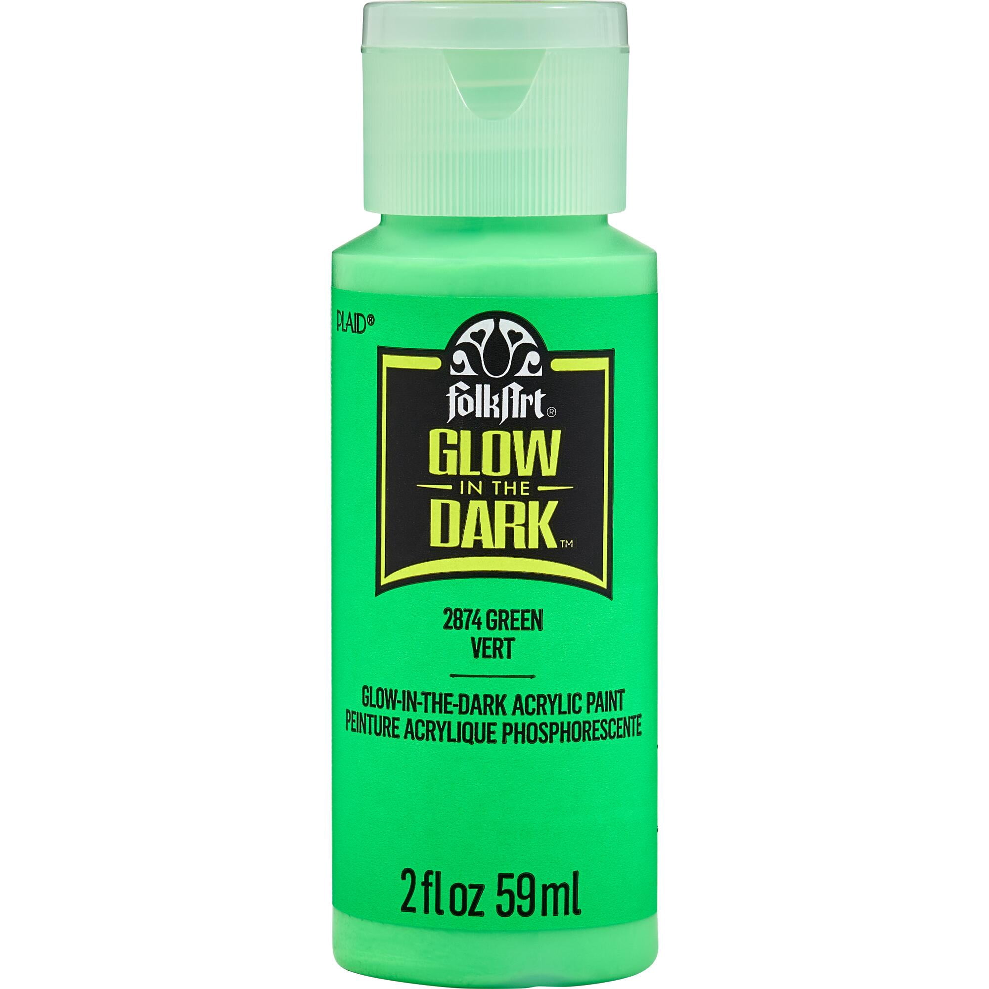 Peinture acrylique phosphorescente FolkArt – Vert, 59 ml