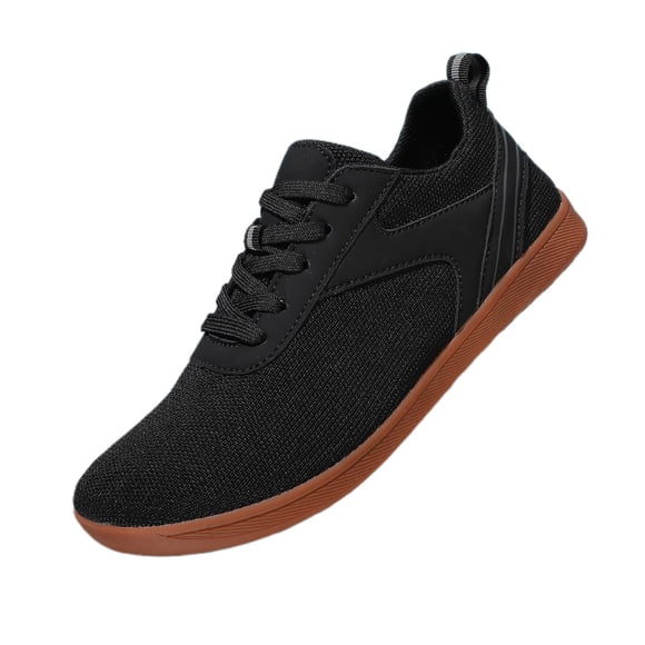 XIMIN Men's Women's Wide Minimalist Toe Box Cross Trainer Walking Shoes Zero Drop Sole Barefoot Sneakers Casual Running Hiking Sneakers (11.5, Black)