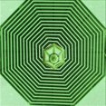 thumbnail image 1 of Ahgly Company Tapis d'Intérieur Lavable en Machine Carré Vert Émeraude Profond Transitionnel, 7 Pieds Carré, 1 of 7
