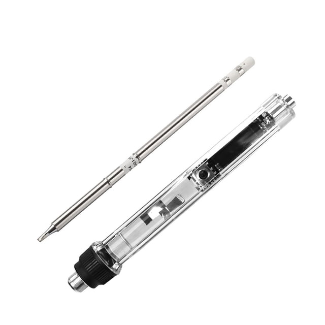 QUICKO 150-450 °C 72 W Portatif à Main Température Réglable Mini Fer à Souder Électrique avec Écran Numérique OLED Couvercle Transparent
