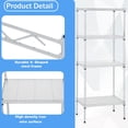 thumbnail image 4 of FDW Metal Shelving Storage Shelves Garage Shelving 4-Tier Adjustable Shelf 600 Lbs Total Bearing Capacity Multi-Functional Durable Easy, Chrome, 4 of 7