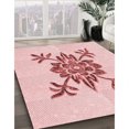 thumbnail image 3 of Ahgly Company Tapis d'Intérieur Lavable à la Machine, Carré, Transitionnel, Rose Pâle, Tapis de Zone, 4 Pieds Carré, 3 of 7