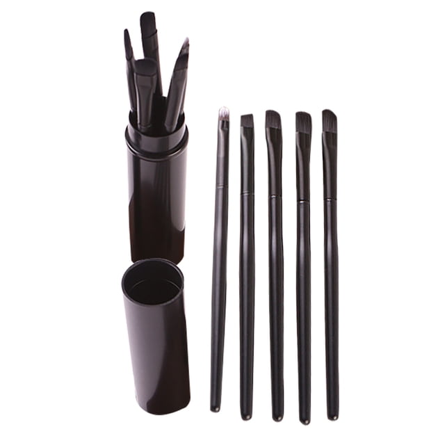 TopLLC Eyeshadow Makeup Eye Eyeshadow Brush Brushes Cosmetic Set+Round Tube 5Pcs Makeup brush