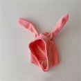 thumbnail image 2 of EYIIYE Kids Girls Boys Solid Color Fleece Hat Bunny Ear Hat Button Closure Rabbit Hat Cute Soft Warm Winter Cap, 2 of 3