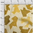 thumbnail image 2 of oneOone Rayon Gamboge Yellow Fabric Abstracts Sewing Craft Projects Fabric Prints By Yard 56 Inch Wide, 2 of 4