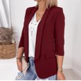 thumbnail image 4 of IROINID Veste Blazer pour Femmes Manches Longues Couleur Unie Col Rabattu, Cardigan Ample pour Affaires, 4 of 9