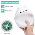 thumbnail image 2 of Children Night Light 7 Color Children Night Light, Eecoo Cute Cat Lamp Soft Silicone Sensitive Tap Control Decfor OMPression Toy, 2 of 6