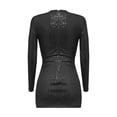 thumbnail image 5 of FcBaudy Robe à Manches Longues à Col en V, Robes d'Été pour Femmes, Robes pour Femmes Robes Décontractées à Col Ample Unies à Manches Longues Robe Confortable Robe pour Femme, 5 of 5
