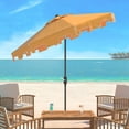 thumbnail image 1 of Safavieh Outdoor Collection Parasol de marché à manivelle Zimmerman avec rabat, 1 of 6