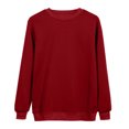thumbnail image 4 of Yuyuzo Hauts d'Automne pour Femmes Chandails à Col Rond Manches Longues Chandail Uni à Enfiler T-Shirts Coupe Ample, 4 of 4