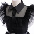 thumbnail image 4 of HAWEE Costume de Wednesday Addams pour Filles Robe d'Addams, Costumes d'Addams Robe de Fête Cosplay d'Halloween 4-13 Ans, 4 of 6