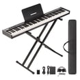 thumbnail image 1 of Keyboard Piano – 88 Key Semi-Weighted Full Size Digital – Set with Stand, Pedal, Power Adapter & Carry Bag – Portable Electronic – Beginners & Adults, 1 of 7
