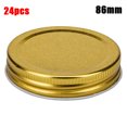 thumbnail image 3 of CAROOTU 12/24pcs Splits-Type Lids Sealing Storage Solid Caps for Regular/Wide Mouth Mason Jar, 3 of 7