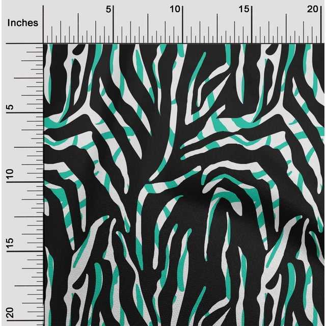 oneOone Tissu Polyester Lycra Vert Mer Peaux Animal Matériel de Robe Tissu Imprimé Tissu au Mètre 56 Pouces de Large