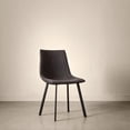 thumbnail image 2 of Bouclair Black Textured Faux Leather and Metal Dining Chair, 2 of 10