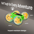 thumbnail image 4 of Contixo Remote Control Car, Stunt Racer, 360° Flip & Rotate, LED Lights, Wristband Controller, All-Terrain RC Cars for Kids, Green, 4 of 6