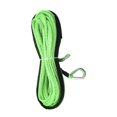 thumbnail image 2 of DYNWAVECA Synthetic Winch Rope Car Towing Strap Portable 15M 8350lbs Sturdy Recovery Rope Winch Cable for SUV ATV Vehicles Car UTV Green, 2 of 9