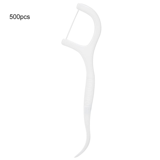 500pcs Disposable Floss Stick Teeth Stain Removal Floss Oral Care Tool