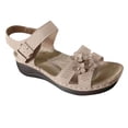 thumbnail image 2 of Cameland Summer New Foreign Trade Large Size Wedge With Fish Mouth Solid Color Large Size One Line Buckle Beach Sandals, 2 of 6
