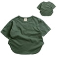 thumbnail image 2 of Hauts d'Été pour Garçons en Bas Âge T-Shirts Classiques Coupe Ample Manches Courtes Col Rabattu Volants Col Rond Blouse Quotidienne Chemises de Printemps pour Enfants 4-5T, 2 of 7