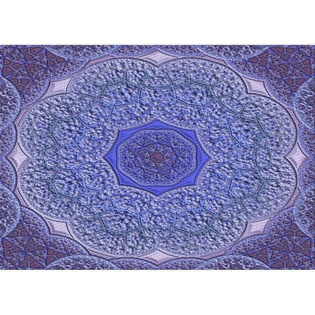 Ahgly Tapis Rectangulaire Lavable en Machine Intérieur Transitionnel Violet Pervenche Profond, 5 Pieds x 8 Pieds