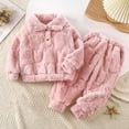 thumbnail image 1 of RXIRUCGD Manteau à Manches Longues pour Enfants, Col Rond, Couche Inférieure en Cuir Artificiel (Rose, Taille: S), 1 of 9