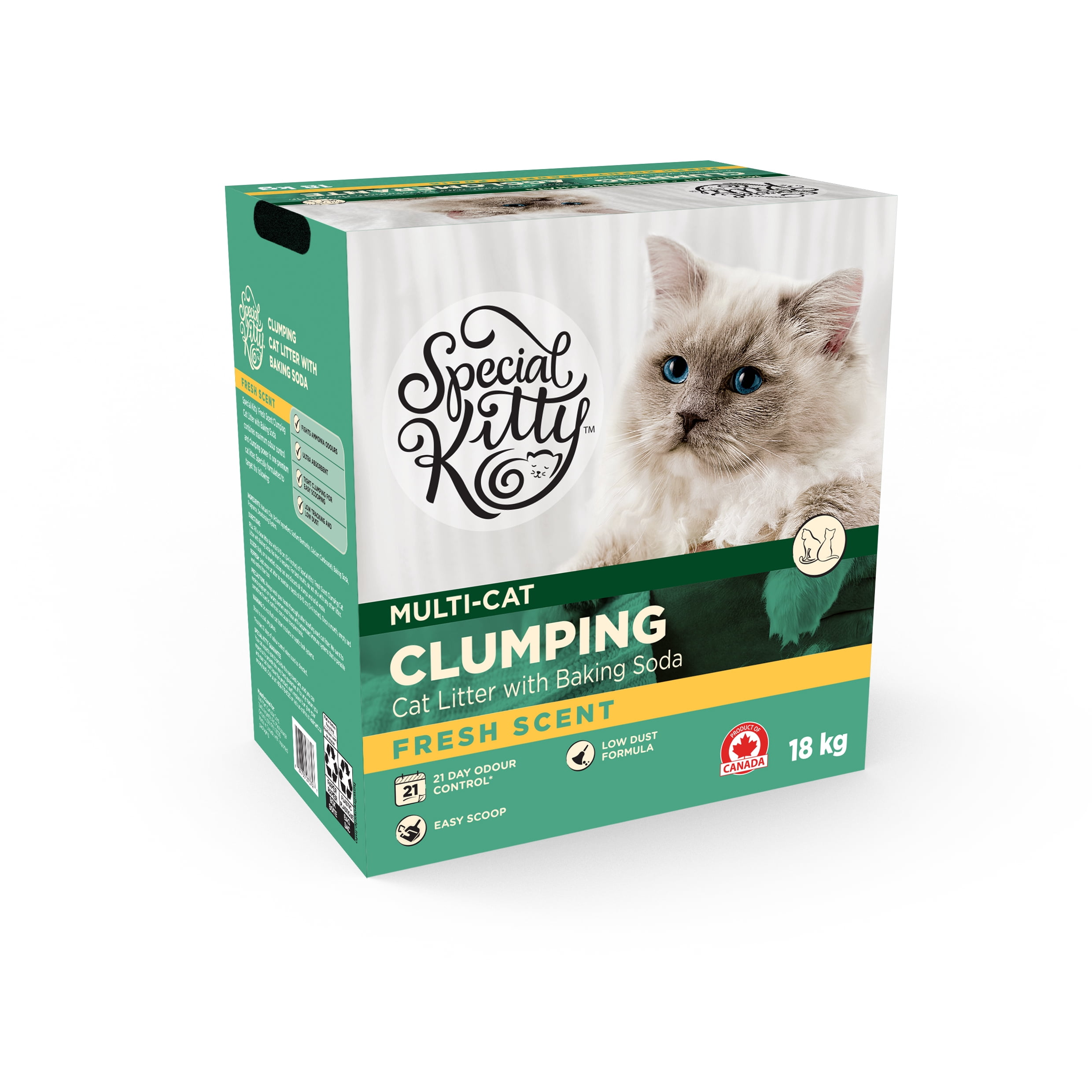 Special Kitty Clumping Cat Litter Fresh Scent with Baking Soda 18 kg Box