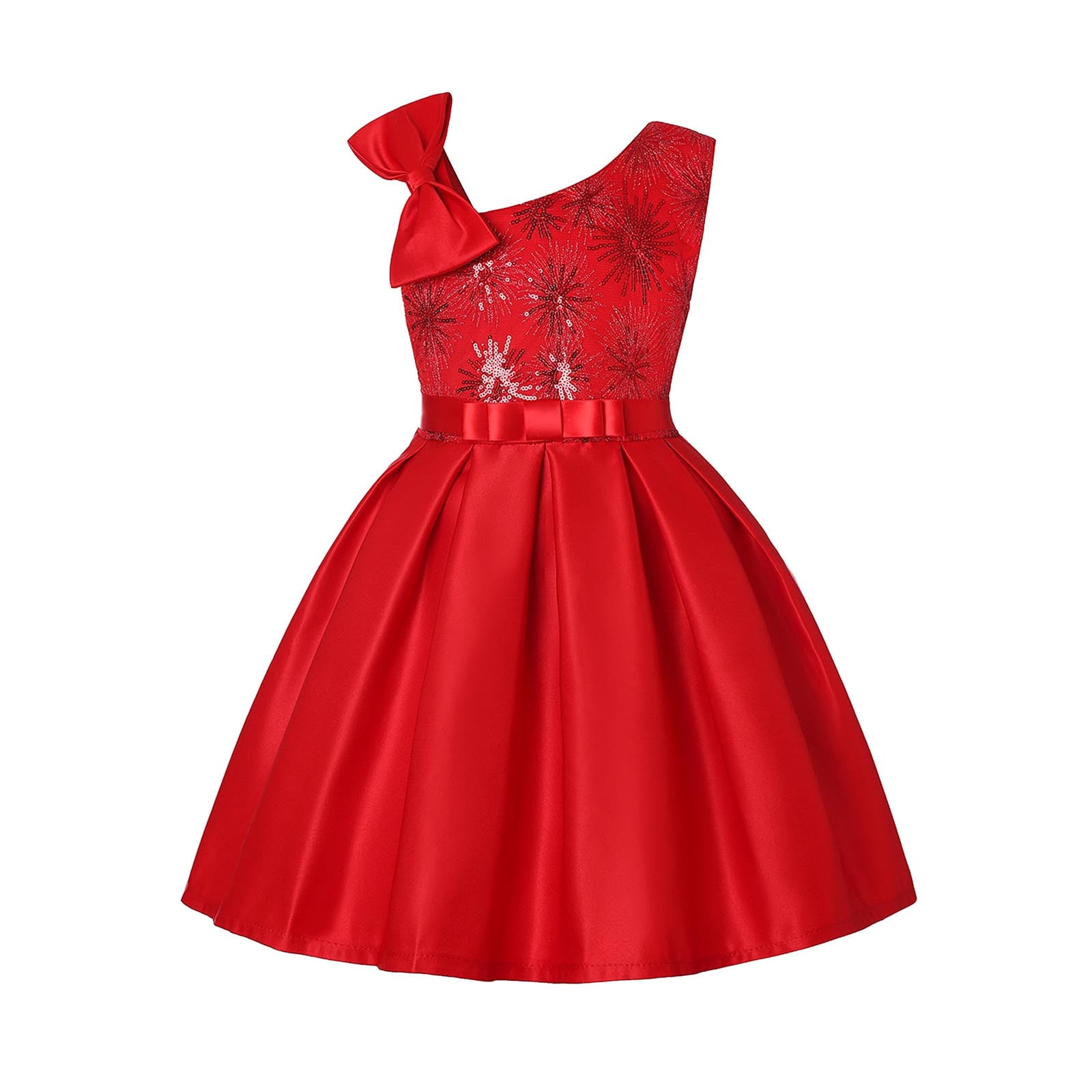 Robes de Cérémonie pour Filles Robes de Bal Sans Manches Robe en Tulle pour Filles Robe de Fête du Thé pour Filles 9-10 Ans