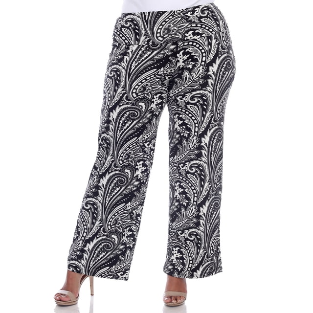 White Mark Pantalon Palazzo Imprimé pour Femmes