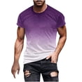 thumbnail image 2 of Qertyioot Économies de Mode T-shirt à Manches Courtes Imprimé pour Hommes Col Rond Mode Décontractée Manches Courtes, 2 of 5
