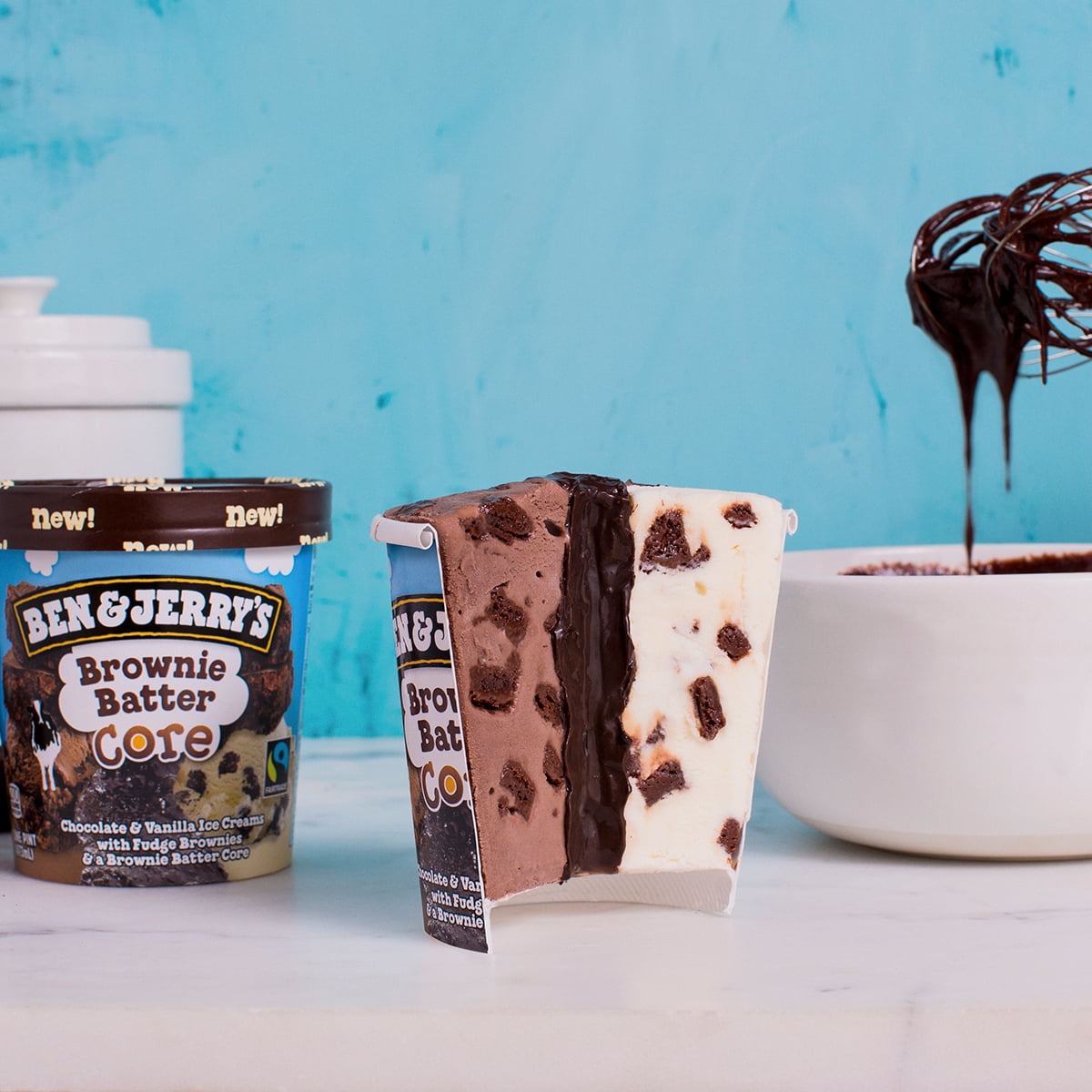 Ben & Jerry's Crème Glacée Centre de Pâte à Brownie 473 ml