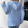 thumbnail image 4 of cfhntfmh Womens Hoodies Fall Fashion 2024 Drawstring Sweatshirts Pullover Long Sleeve Solid Color Fall Outfits, 4 of 5