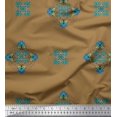 thumbnail image 1 of Soimoi Polyester Crepe Fabric Damask & Mandala Decorative Print Fabric by The Yard 42 Inch Wide, 1 of 3