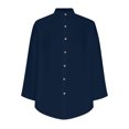 thumbnail image 5 of Timegard Chemises pour Femmes en Coton et Lin à Boutons, Col à Revers, Blouse à Manches 3/4, Hauts d'Automne avec Poches, 5 of 5