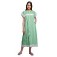 thumbnail image 1 of Moomaya Chemise de Nuit Imprimée pour Femme Mi-Mollet en Coton à Manches Courtes, 1 of 6