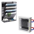 thumbnail image 1 of EASEPRES Magnetic File Organizer Mesh 5-Tier Black Hanging File Organizer Vertical Holder Rack for Office Home, 1 of 8