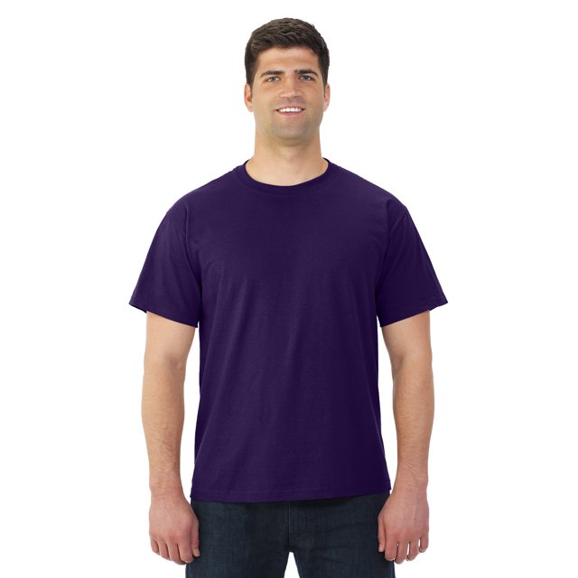 Jerzees Adult HiDENSI-T Short Sleeve Crew T-Shirt, S, Deep Purple