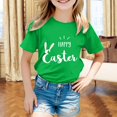 thumbnail image 2 of MIASHUI T-Shirt à Manches Courtes pour Filles Joyeuses Pâques T-Shirt Garçons Tee Confortable, Vert, 3-4 Ans, 2 of 4
