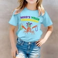 thumbnail image 2 of T-shirts à Col en V Filles T-Shirt à Manches Longues pour Enfants T-Shirt Décontracté Imprimé à Col Rond à Manches Courtes pour Filles T-Shirt Chemise Décontractée, 2 of 5