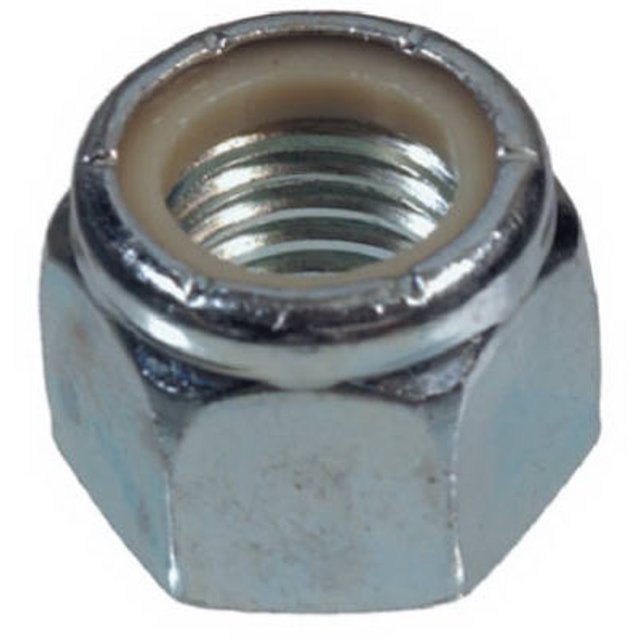 Nylon Insert Lock Nut, Zinc Plated Steel, Coarse Thread, 5/16-18, 100-Pk. - 180150