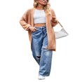 thumbnail image 3 of Women‘s Autumn Solid Color Long Sleeve Open Front Knitwear Sweater, 3 of 7