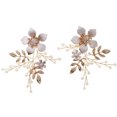 thumbnail image 1 of 1 Pair Bride Shoe Clips Flower Shoe Decorations Wedding Bridal Shoe Accessories, 1 of 8