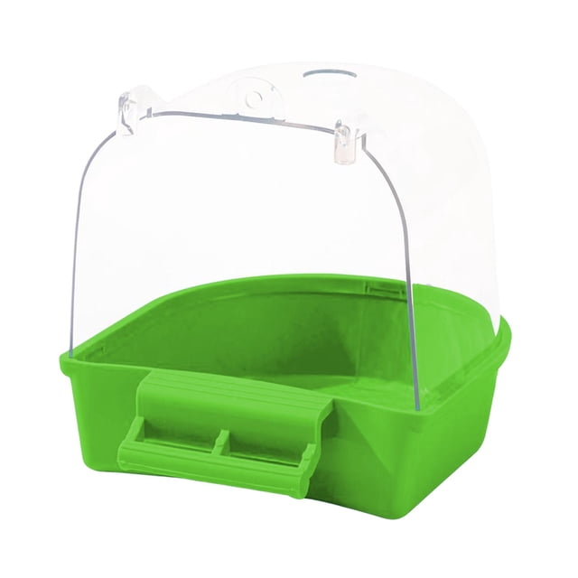 lionlar Pet Bird Bath Box Bathing Tub Bath Box Shower Caged Parrot Bathing Tub for Small Green