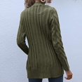 thumbnail image 4 of Cardigan Sweaters for Women Womens Long Sleeve Cable Knit Cardigan Sweaters Open Front Solid Fall Outwear with Pockets, 4 of 9