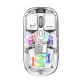 thumbnail image 1 of Graflsoa Souris Sans Fil Transparente à Double Mode H118 avec Éclairage RVB, 2,4 G+Bluetooth, 1600 Dpi Réglable, Clics Silencieux, Recharge USB‐C, Batterie 400 mAh et Couvercle Magnétique, 1 of 6