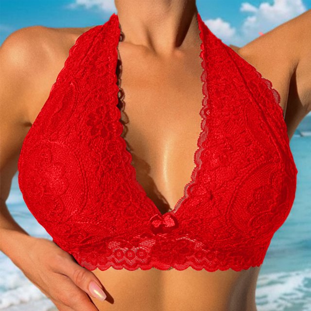 DecSea Front Closure Bra for Womens Cami Lace Comfort Wireless Full Coverage Womans Sleep Bra