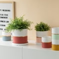 thumbnail image 2 of kurtrusly Ceramic Flower Pots For Small Spaces And Easy To Maintain Herbs Ceramic Flowerpot Ceramic Pot Planter Eco-friendly red 11*11 1Set, 2 of 6